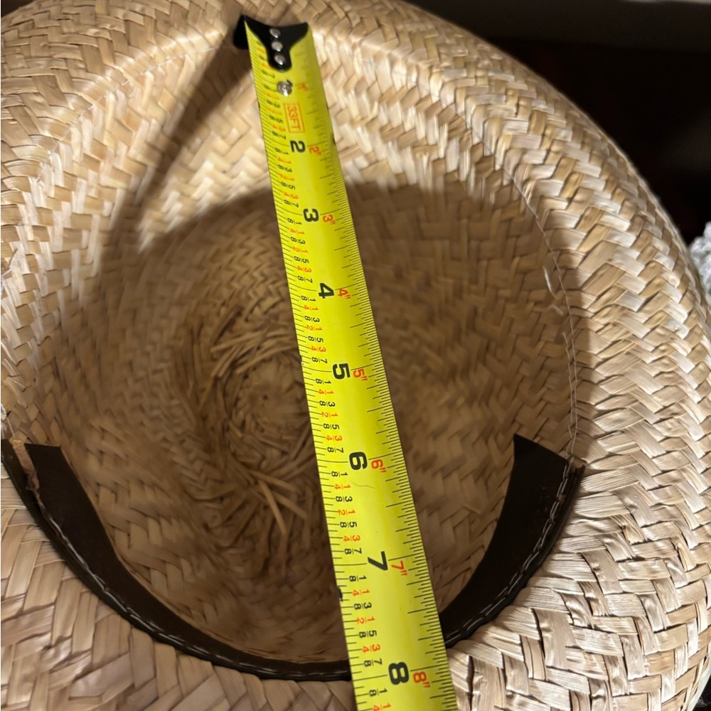Straw Hat with Pink Band - Picture 9 of 12